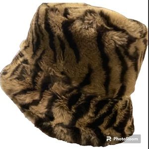 Vintage Faux Animal Print Hat
